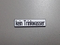 Bild von Raumschild: kein Trinkwasser 