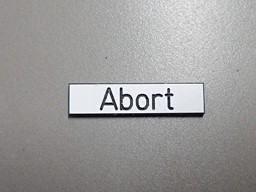 Zeige Details für Raumschild: Abort Bild von Raumschild: Abort