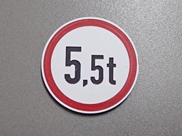 Zeige Details für Verkehrsschild Verbot für Fahrzeuge über 5,5t Bild von Verkehrsschild Verbot für Fahrzeuge über 5,5t