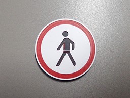 Zeige Details für Verkehrsschild Verbot für Fußgänger Bild von Verkehrsschild Verbot für Fußgänger