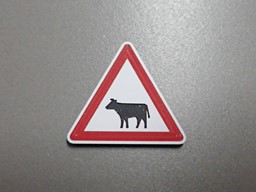 Zeige Details für Verkehrsschild Achtung Viehtrieb Bild von Verkehrsschild Achtung Viehtrieb