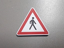 Zeige Details für Kopie von Verkehrsschild Achtung Fußgänger Bild von Kopie von Verkehrsschild Achtung Fußgänger