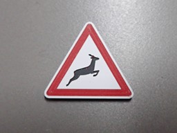 Zeige Details für Verkehrsschild Achtung Wildwechsel Bild von Verkehrsschild Achtung Wildwechsel
