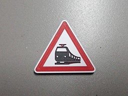Bild von Verkehrsschild Achtung Bahnübergang 