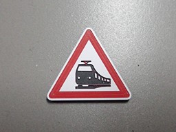 Zeige Details für Verkehrsschild Achtung Bahnübergang  Bild von Verkehrsschild Achtung Bahnübergang
