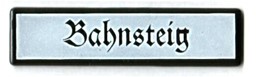 Show details for Plate Bahnsteig, small Picture of Plate Bahnsteig, small