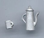 Zeige Details für Kaffeekanne und 4 Tassen Bild von Kaffeekanne und 4 Tassen