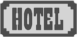 Zeige Details für Schild "Hotel" Bild von Schild "Hotel"