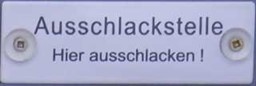Show details for Plate Ausschlackstelle Picture of Plate Ausschlackstelle