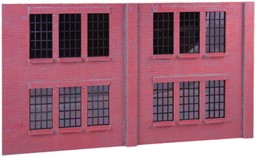Zeige Details für Fabrikfassade mit geraden Fenstern mittel/mittel Bild von Fabrikfassade mit geraden Fenstern mittel/mittel