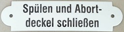 Show details for Plate Spülen und Abortdeckel schließen Picture of Plate Spülen und Abortdeckel schließen