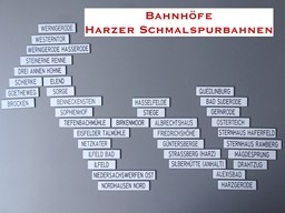 Bild von Bahnhofsschild Harzer Schmalspurbahn