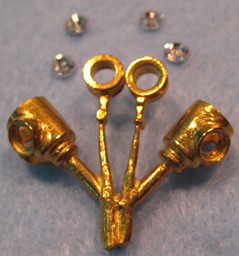 Show details for Marker lights, brass, with brackets Picture of Marker lights, brass, with brackets