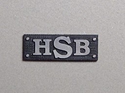 Zeige Details für Kurzschild "HSB" Bild von Kurzschild "HSB"