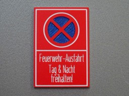 Show details for Plate Feuerwehr-Ausfahrt Picture of Plate Feuerwehr-Ausfahrt