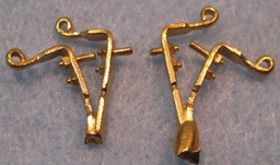 Show details for Coupler lift bar brackets, brass, small Picture of Coupler lift bar brackets, brass, small