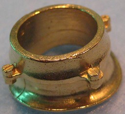 Show details for Smokestack base, brass fits most engines Picture of Smokestack base, brass fits most engines