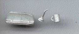 Show details for Backhead tool tray, oil can and cup Picture of Backhead tool tray, oil can and cup