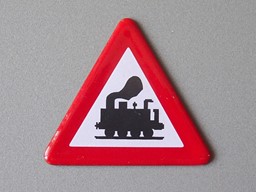 Show details for Traffic sign with steam engine, scale 1:22,5 Picture of Traffic sign with steam engine, scale 1:22,5