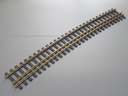 Zeige Details für Bogen 15°, Radius 3000 mm Dreischienengleis Bild von Bogen 15°, Radius 3000 mm Dreischienengleis