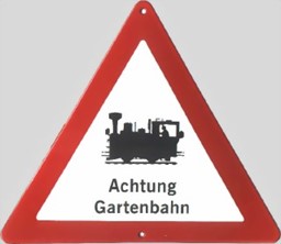 Show details for Traffic sign Achtung Gartenbahn Picture of Traffic sign Achtung Gartenbahn