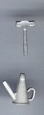 Show details for Tallow pot and hammer Picture of Tallow pot and hammer