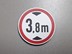 Bild von Verkehrsschild Verbot für Fahrzeuge über 3,8m Höhe 