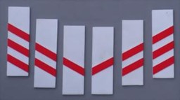 Bild von Warnbaken Bahnübergang, Set aus 6 Stück