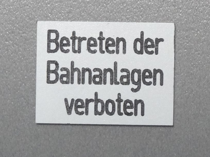 Picture of Plate Betreten der Bahnanlagen verboten
