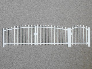 Picture of Gate and door for curved fence