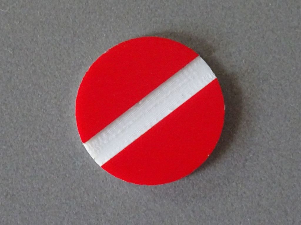 Schweizer Haltscheibe D = 16 mm, 2-Schicht-Kunststoff