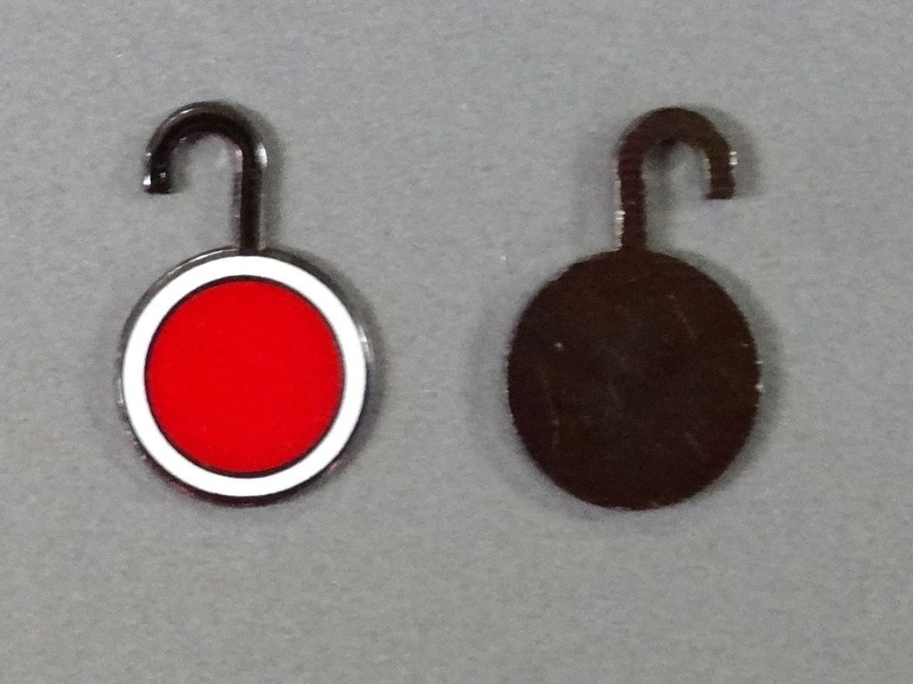 Vereinfachtes Zugschlusssignal Zg 4 Durchmesser 11,5 mm, Rahmenemailletechnik