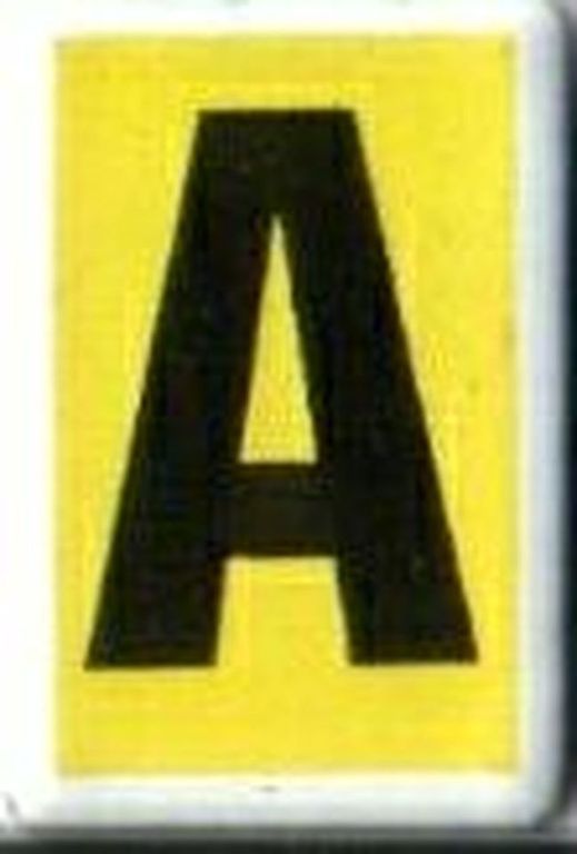 Anfangsscheibe Lf 2, schwarz,gelb,weiß 18 x 27 mm Emaille