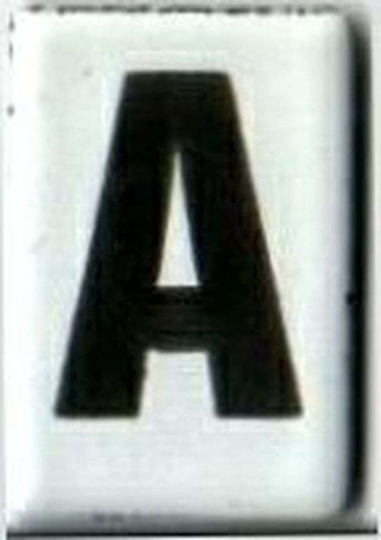 Anfangstafel Lf 5 DB (A), schwarz weiß 18 x 27 mm Emaille