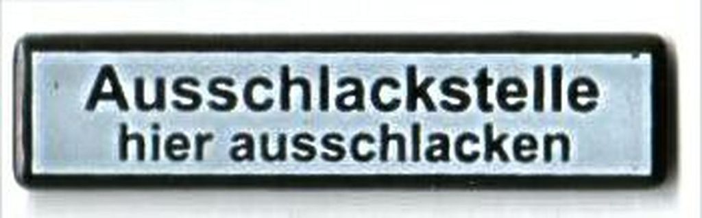 Ausschlackstelle 55 x 13 mm Emaille