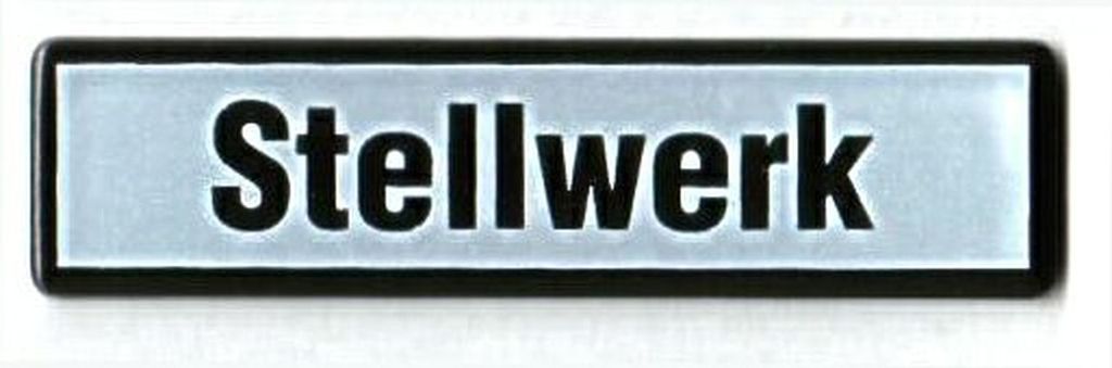 Stellwerk, groß 80 x 20 mm Emaille