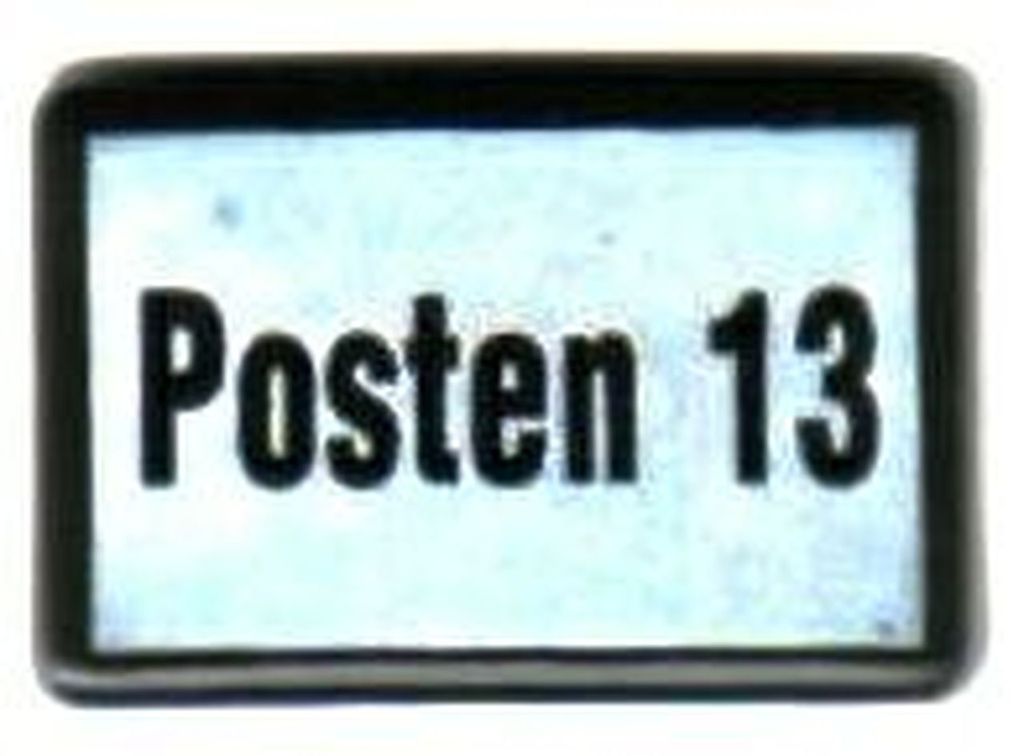 Posten 13 30 x 20 mm Emaille