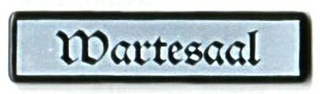 Wartesaal 55 x 13 mm Emaille