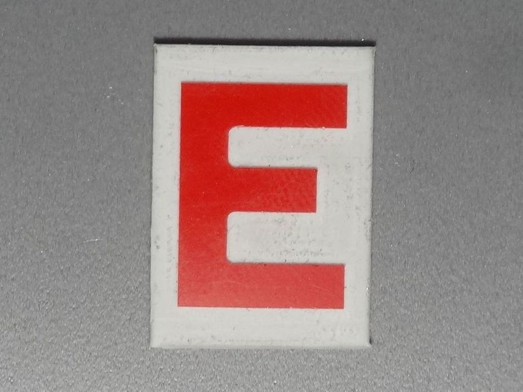 Fahrwegende (Österreich) 16 x 22 mm, 2-Schicht-Kunststoff
