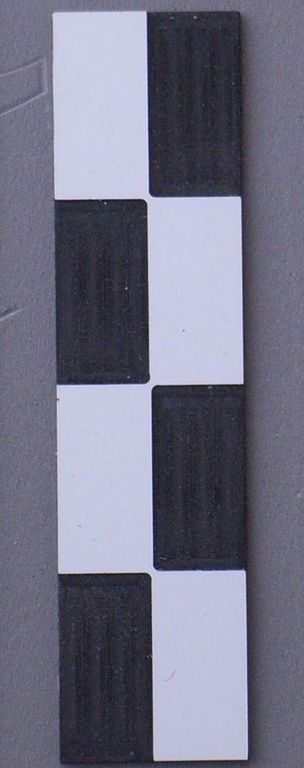 Schachbretttafel So 2/ Ne 4  15 x 60 mm, 2-Schicht-Kunststoff