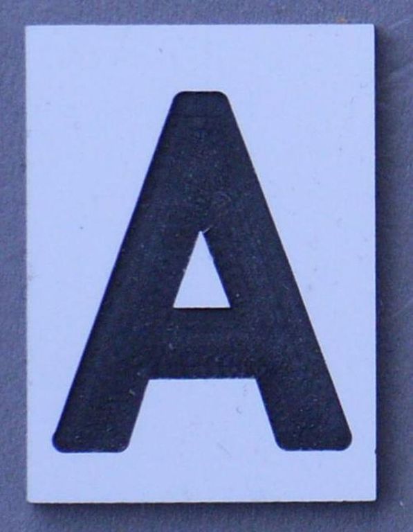Anfangstafel Lf 5 DB, schwarze Schrift, weißer Grund 16 x 22 mm, 2-Schicht-Kunststoff