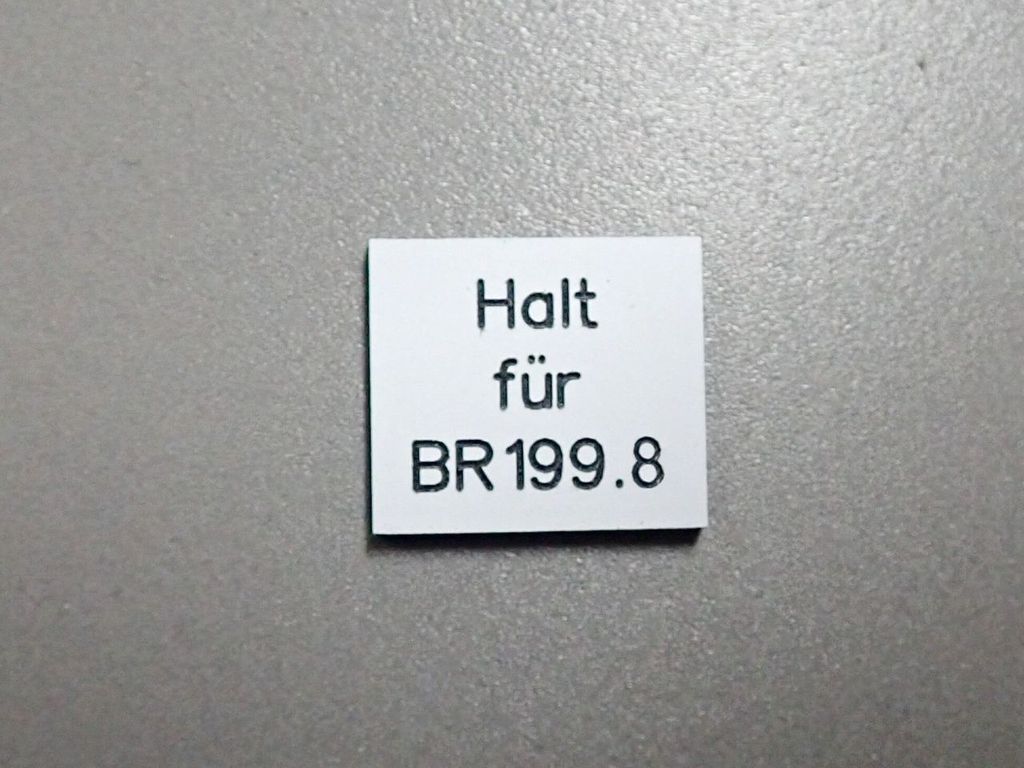 Halt für BR 199.8 15 x 13 mm, 2-Schicht-Kunststoff