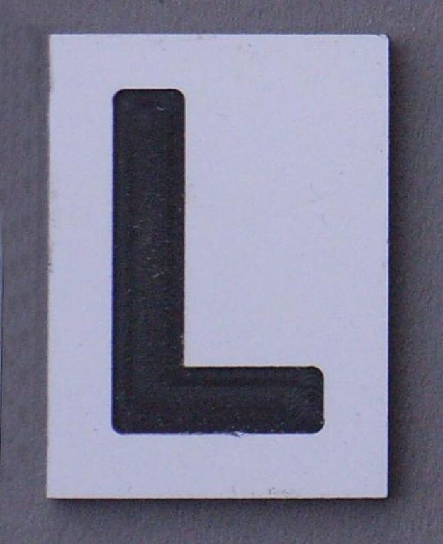 Läutetafel Bü 5, 1:32 12 x 16 mm, 2-Schicht-Kunststoff