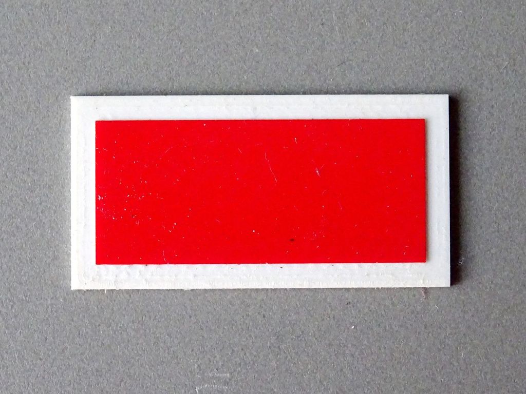 Wärterhaltsignal Sh 2  1:32 27 x 14 mm, 2-Schicht-Kunststoff