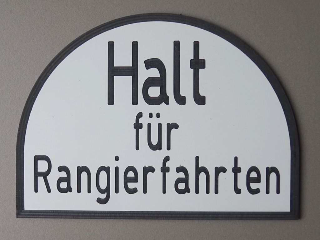 Rangierhalttafel Ra 10 für Spur 7 100 x 70 mm, 2-Schicht-Kunststoff