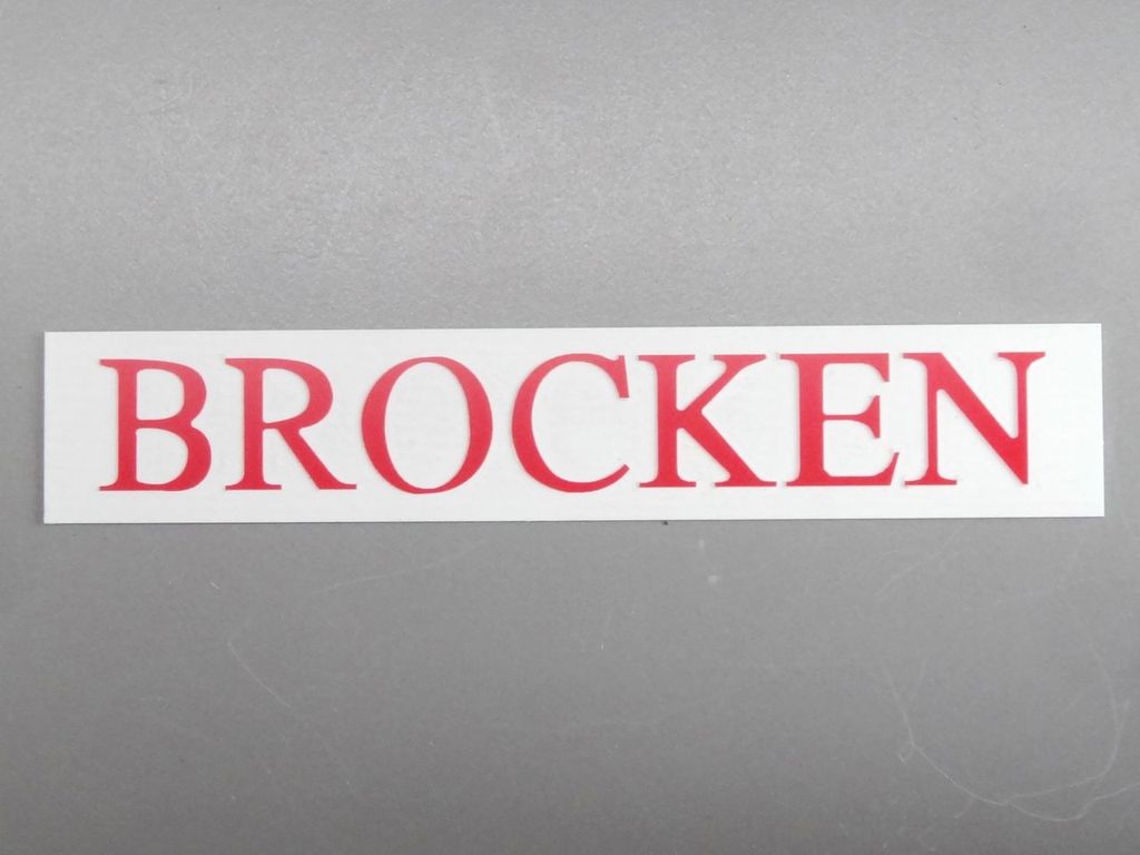 Bahnhofsschild Brocken 1:22,5 119 x 34 mm, 2-Schicht-Kunststoff