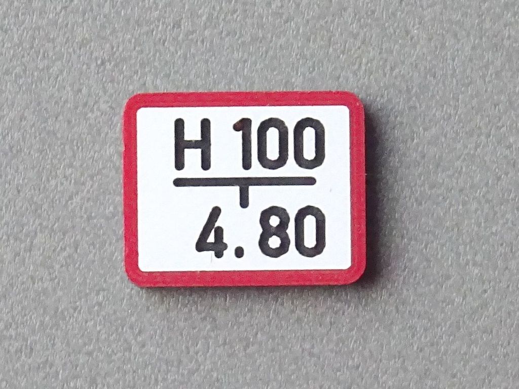 Hydranten-Anzeigetafel 11 x 8,5 mm, 3-Schicht-Kunststoff