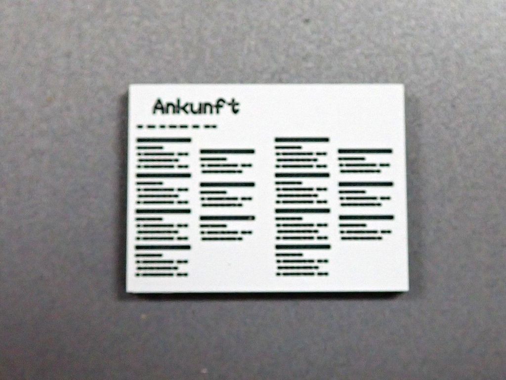 Fahrplan Ankunft groß 24 x 18 mm, 2-Schicht-Kunststoff