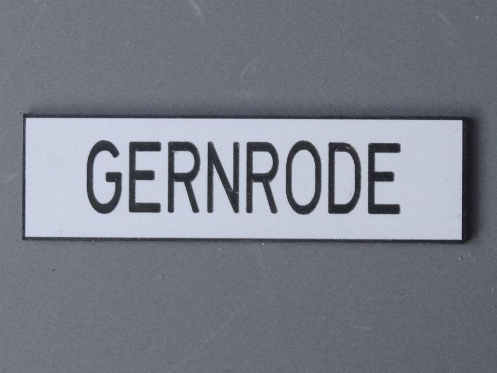 Gernrode (Harz) 110 x 20 mm, 2-Schicht-Kunststoff