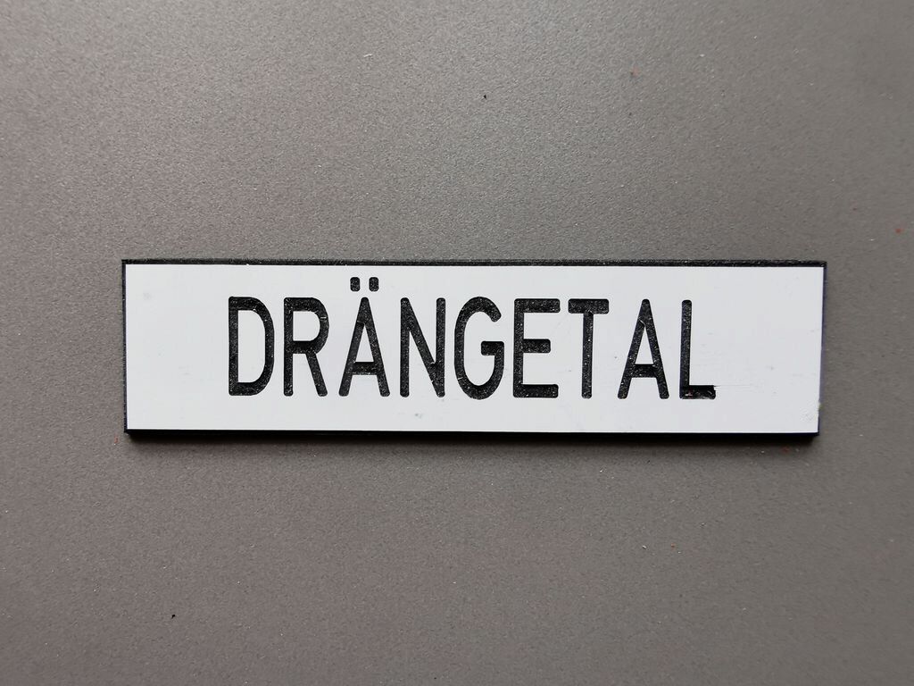 Drängetal 99 x 20 mm, 2-Schicht-Kunststoff